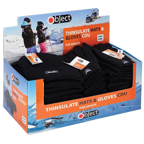 Thinsulate Gloves and Hats Knitted Black Pack of 24 SP123/4 Thinsulate Gloves and Hats Knitted Black Pack of 24 SP123/4