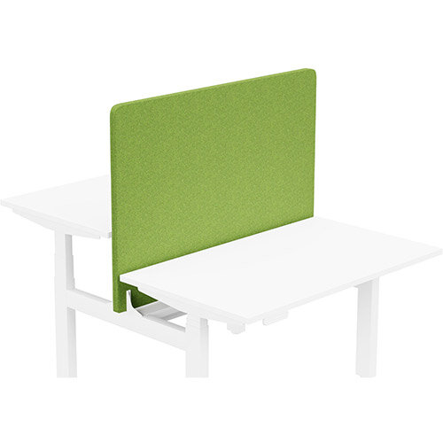 Acoustic Screen For Leap Height Adjustable Bench W1200xH850mm - Camira BLAZER LITE Fabric - Colour Code: LTH55-Happy Acoustic Screen For Leap Height Adjustable Bench W1200xH850mm - Camira BLAZER LITE Fabric - Colour Code: LTH55-Happy