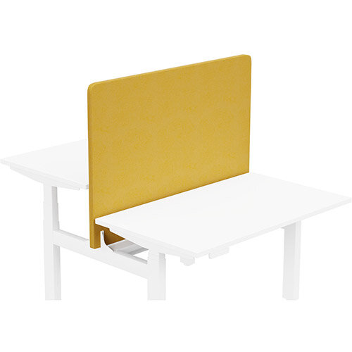 Acoustic Screen For Leap Height Adjustable Bench W1200xH850mm - Camira LUCIA Fabric - Colour Code: YB088-Solano Acoustic Screen For Leap Height Adjustable Bench W1200xH850mm - Camira LUCIA Fabric - Colour Code: YB088-Solano