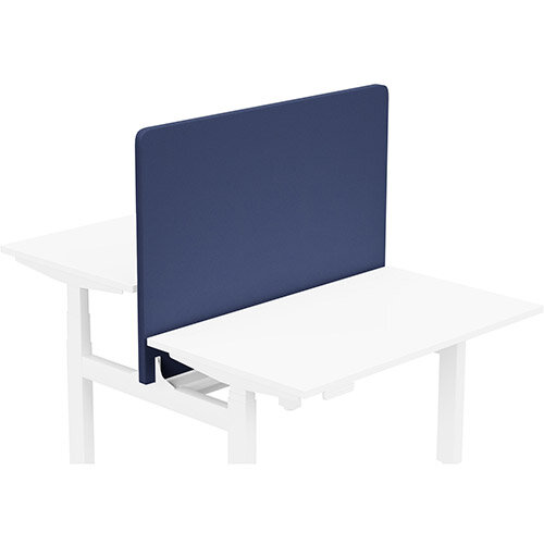 Acoustic Screen For Leap Height Adjustable Bench W1200xH850mm - Camira LUCIA Fabric - Colour Code: YB100-Ocean Acoustic Screen For Leap Height Adjustable Bench W1200xH850mm - Camira LUCIA Fabric - Colour Code: YB100-Ocean