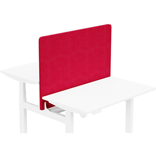 Acoustic Screen For Leap Height Adjustable Bench W1200xH850mm - Camira LUCIA Fabric - Colour Code: YB105-Belize Acoustic Screen For Leap Height Adjustable Bench W1200xH850mm - Camira LUCIA Fabric - Colour Code: YB105-Belize