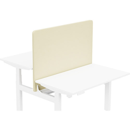Acoustic Screen For Leap Height Adjustable Bench W1200xH850mm - Camira LUCIA Fabric - Colour Code: YB107-Oyster Acoustic Screen For Leap Height Adjustable Bench W1200xH850mm - Camira LUCIA Fabric - Colour Code: YB107-Oyster