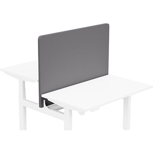 Acoustic Screen For Leap Height Adjustable Bench W1200xH850mm - Camira LUCIA Fabric - Colour Code: YB108-Blizzard Acoustic Screen For Leap Height Adjustable Bench W1200xH850mm - Camira LUCIA Fabric - Colour Code: YB108-Blizzard