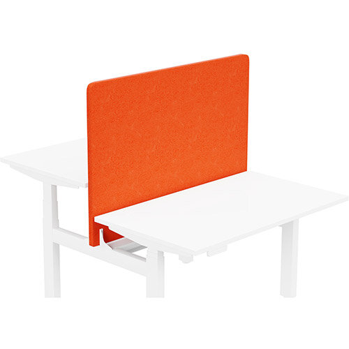 Acoustic Screen For Leap Height Adjustable Bench W1200xH850mm - Camira LUCIA Fabric - Colour Code: YB168-Tortuga Acoustic Screen For Leap Height Adjustable Bench W1200xH850mm - Camira LUCIA Fabric - Colour Code: YB168-Tortuga