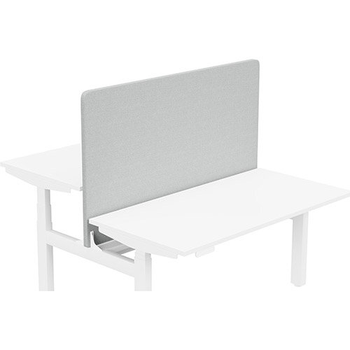 Acoustic Screen For Leap Height Adjustable Bench W1400xH850mm - Camira CARA Fabric - Colour Code: EJ004-Glass Acoustic Screen For Leap Height Adjustable Bench W1400xH850mm - Camira CARA Fabric - Colour Code: EJ004-Glass