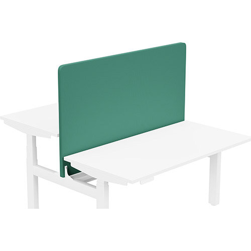 Acoustic Screen For Leap Height Adjustable Bench W1400xH850mm - Camira CARA Fabric - Colour Code: EJ015-Carron Acoustic Screen For Leap Height Adjustable Bench W1400xH850mm - Camira CARA Fabric - Colour Code: EJ015-Carron