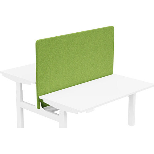 Acoustic Screen For Leap Height Adjustable Bench W1400xH850mm - Camira BLAZER LITE Fabric - Colour Code: LTH55-Happy Acoustic Screen For Leap Height Adjustable Bench W1400xH850mm - Camira BLAZER LITE Fabric - Colour Code: LTH55-Happy