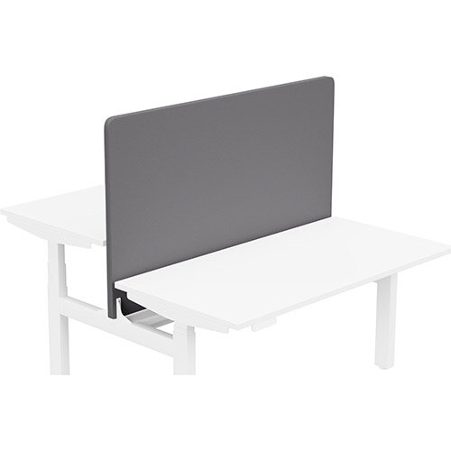 Acoustic Screen For Leap Height Adjustable Bench W1400xH850mm - Camira LUCIA Fabric - Colour Code: YB108-Blizzard Acoustic Screen For Leap Height Adjustable Bench W1400xH850mm - Camira LUCIA Fabric - Colour Code: YB108-Blizzard