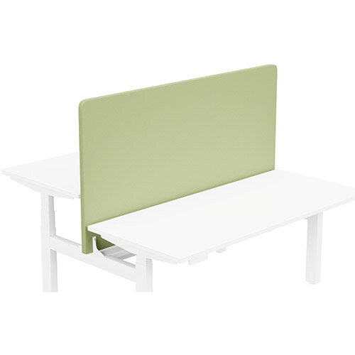 Acoustic Screen For Leap Height Adjustable Bench W1600xH850mm - Camira LUCIA Fabric - Colour Code: YB096-Apple Acoustic Screen For Leap Height Adjustable Bench W1600xH850mm - Camira LUCIA Fabric - Colour Code: YB096-Apple