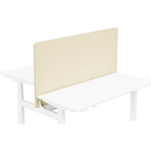 Acoustic Screen For Leap Height Adjustable Bench W1600xH850mm - Camira LUCIA Fabric - Colour Code: YB107-Oyster Acoustic Screen For Leap Height Adjustable Bench W1600xH850mm - Camira LUCIA Fabric - Colour Code: YB107-Oyster