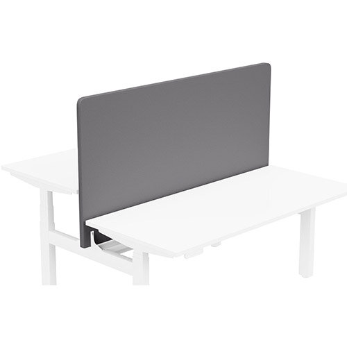 Acoustic Screen For Leap Height Adjustable Bench W1600xH850mm - Camira LUCIA Fabric - Colour Code: YB108-Blizzard Acoustic Screen For Leap Height Adjustable Bench W1600xH850mm - Camira LUCIA Fabric - Colour Code: YB108-Blizzard