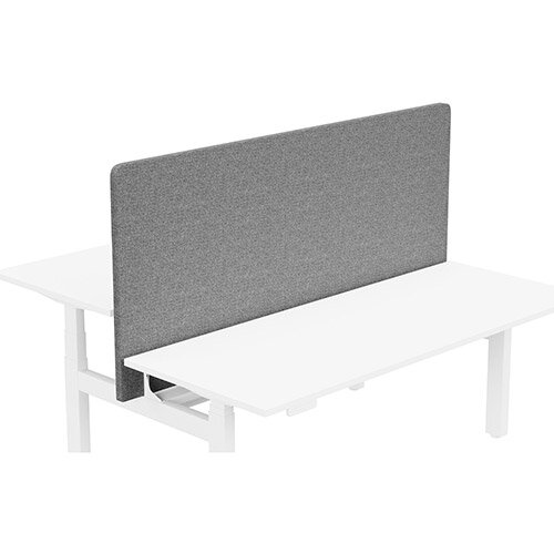 Acoustic Screen For Leap Height Adjustable Bench W1800xH850mm - Camira CARA Fabric - Colour Code: EJ104-Lead Acoustic Screen For Leap Height Adjustable Bench W1800xH850mm - Camira CARA Fabric - Colour Code: EJ104-Lead
