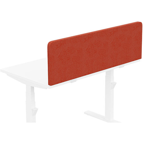 Acoustic Screen For Leap &Zoom Height Adjustable Desks W1200xH380mm - Camira LUCIA Fabric - Colour Code: YB087-Lobster Acoustic Screen For Leap &Zoom Height Adjustable Desks W1200xH380mm - Camira LUCIA Fabric - Colour Code: YB087-Lobster