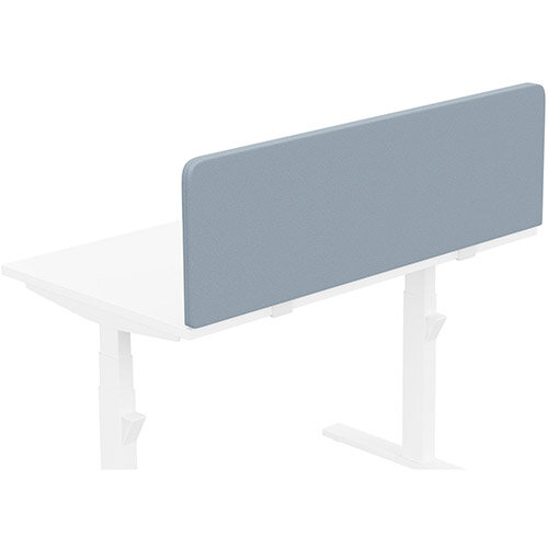 Acoustic Screen For Leap &Zoom Height Adjustable Desks W1200xH380mm - Camira LUCIA Fabric - Colour Code: YB095-Steel Acoustic Screen For Leap &Zoom Height Adjustable Desks W1200xH380mm - Camira LUCIA Fabric - Colour Code: YB095-Steel