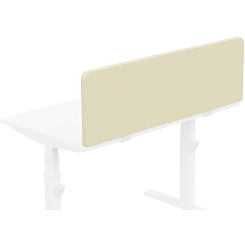 Acoustic Screen For Leap &Zoom Height Adjustable Desks W1200xH380mm - Camira LUCIA Fabric - Colour Code: YB107-Oyster Acoustic Screen For Leap &Zoom Height Adjustable Desks W1200xH380mm - Camira LUCIA Fabric - Colour Code: YB107-Oyster