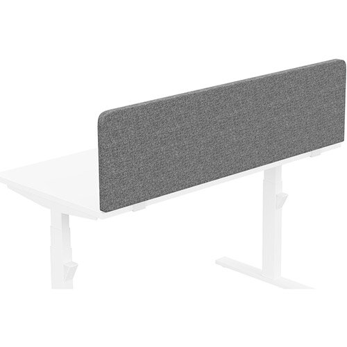 Acoustic Screen For Leap &Zoom Height Adjustable Desks W1400xH380mm - Camira CARA Fabric - Colour Code: EJ104-Lead Acoustic Screen For Leap &Zoom Height Adjustable Desks W1400xH380mm - Camira CARA Fabric - Colour Code: EJ104-Lead
