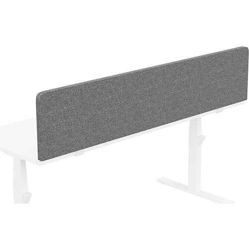 Acoustic Screen For Leap &Zoom Height Adjustable Desks W1800xH380mm - Camira CARA Fabric - Colour Code: EJ104-Lead Acoustic Screen For Leap &Zoom Height Adjustable Desks W1800xH380mm - Camira CARA Fabric - Colour Code: EJ104-Lead