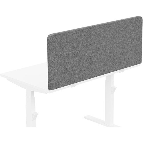 Acoustic Screen For Leap &Zoom Height Adjustable Desks W1200xH480mm - Camira CARA Fabric - Colour Code: EJ104-Lead Acoustic Screen For Leap &Zoom Height Adjustable Desks W1200xH480mm - Camira CARA Fabric - Colour Code: EJ104-Lead