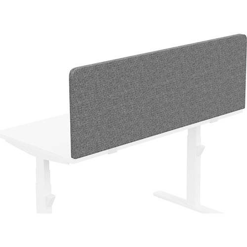 Acoustic Screen For Leap &Zoom Height Adjustable Desks W1400xH480mm - Camira CARA Fabric - Colour Code: EJ104-Lead Acoustic Screen For Leap &Zoom Height Adjustable Desks W1400xH480mm - Camira CARA Fabric - Colour Code: EJ104-Lead