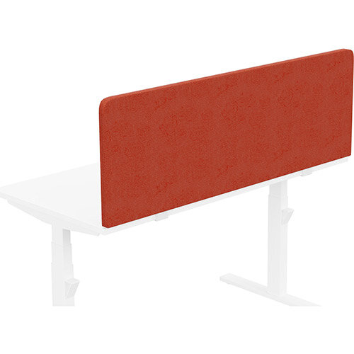 Acoustic Screen For Leap &Zoom Height Adjustable Desks W1400xH480mm - Camira LUCIA Fabric - Colour Code: YB087-Lobster Acoustic Screen For Leap &Zoom Height Adjustable Desks W1400xH480mm - Camira LUCIA Fabric - Colour Code: YB087-Lobster