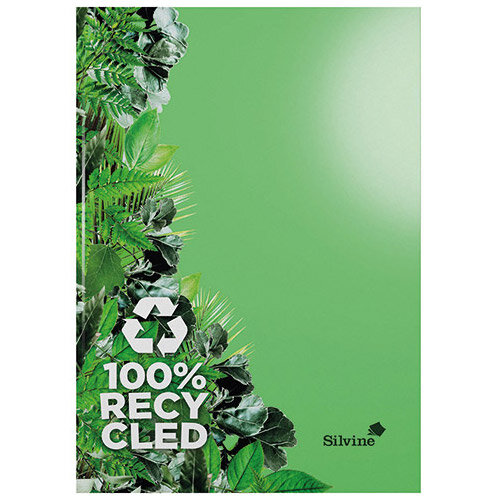 Silvine Premium Recycled Casebound Notebook Lined 120 Pages A4 R107