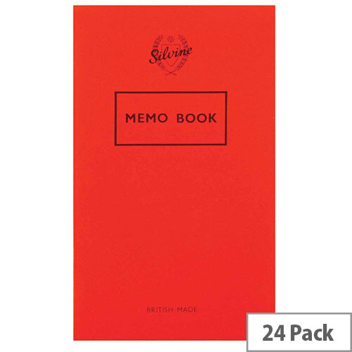 Silvine Memo Book 159x95mm 36 Leaf 042F Ruled Feint 24 Pack