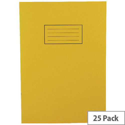 Silvine Tough Shell Exercise Book A4 Feint Ruled with Margin Yellow EX141