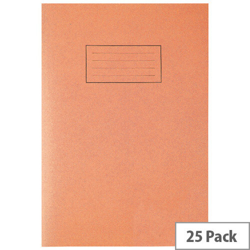 Silvine Tough Shell Exercise Book A4 7mm Squares Orange EX145