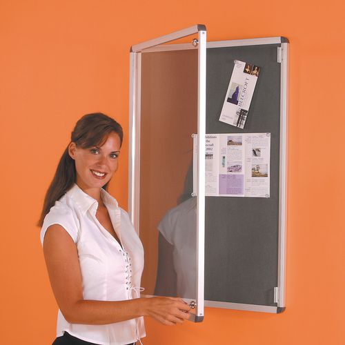 Board Notice Fire Resist Alum Frame Lockw2400Xh1200 Charcoal