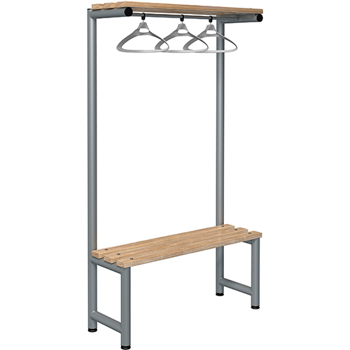 Probe Single Sided Hanging Cloak Unit With Silver Frame & Ash Slats 1000mm 7 Year Warranty