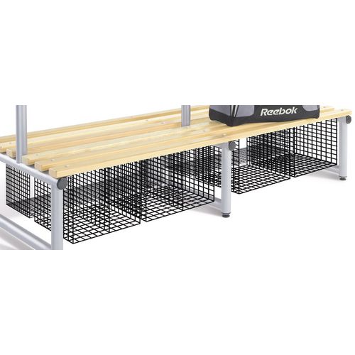 Probe Modular Storage/ Shoe Basket Options Type A - Twin Compartment 6 Compartments D1500xH325mm For Bench Length 1500 7 Year Warranty