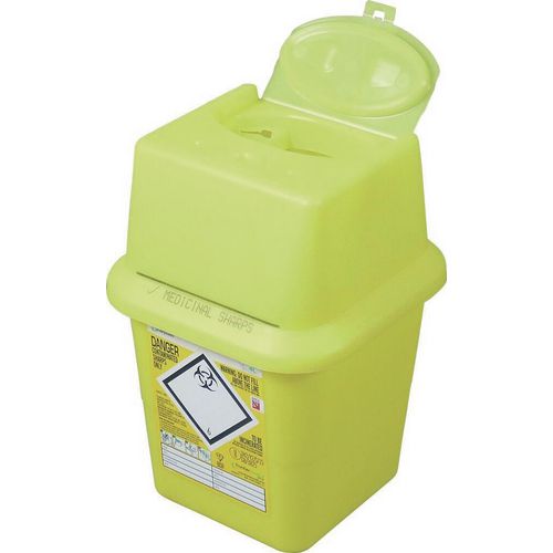 Clinical Waste Bin Sharps Disposal Box 4 Litres H250 x W190mm Hunt