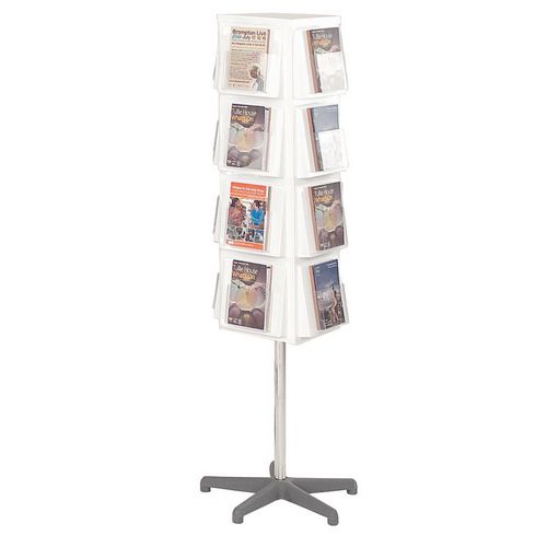Busybase 4 Sided Revolving Leaflet Dispenser A5 White