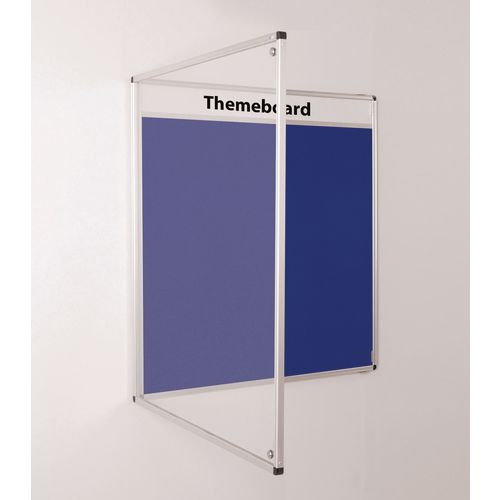 Themeboard Tamperproof Noticeboard  1200x900mm (Hxw)  Blue