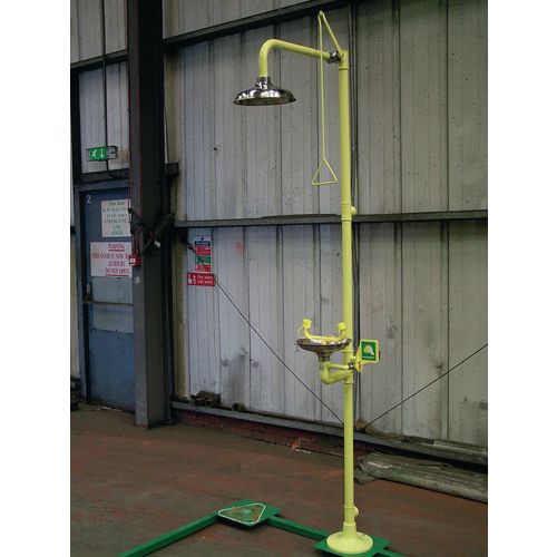 Free Standing Combination Shower With Stainless Steel Shower Head And Bowl