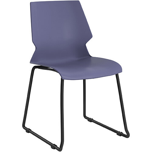 Titan Uni Skid Base Classroom Chair 475mm Seat Height Grey Frame & Blue Seat