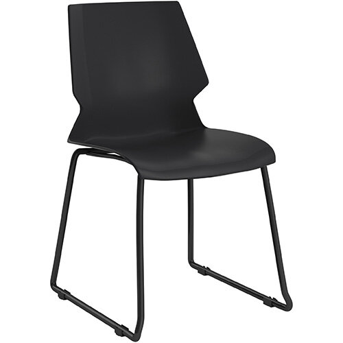 Titan Uni Skid Base Classroom Chair 475mm Seat Height Grey Frame & Black Seat