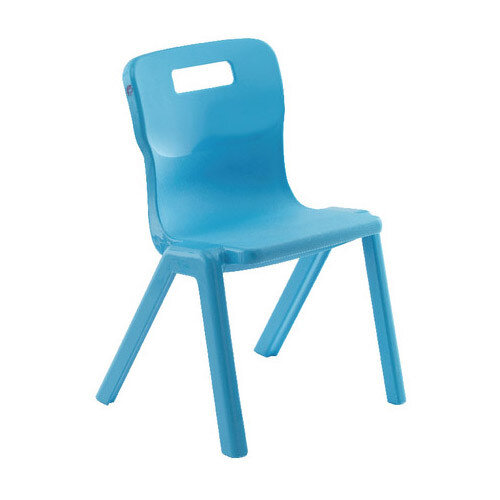 Titan One Piece School Chair Size 5 430mm Sky Blue Pack of 10 Titan One Piece School Chair Size 5 430mm Sky Blue Pack of 10