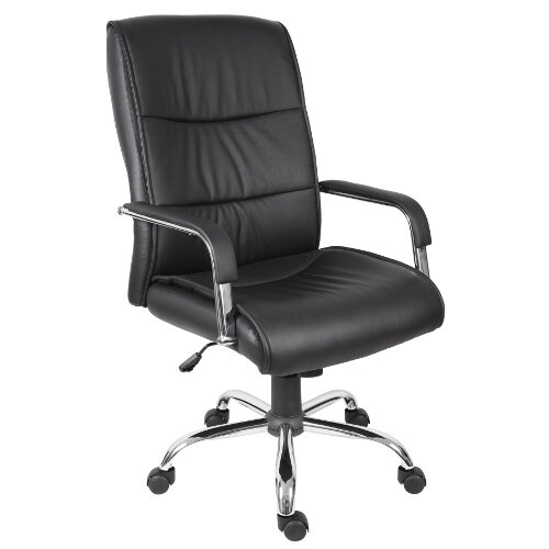 Kendal Luxury Supple Faux Leather Executive Office Chair In Black