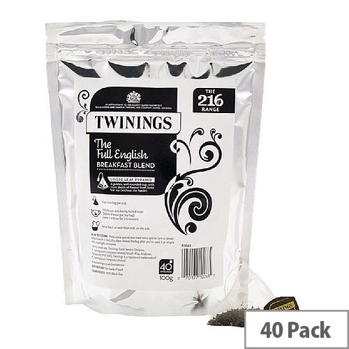 Twinings The Full English Breakfast Pyramid Tea Bags Pack of 40 F12522