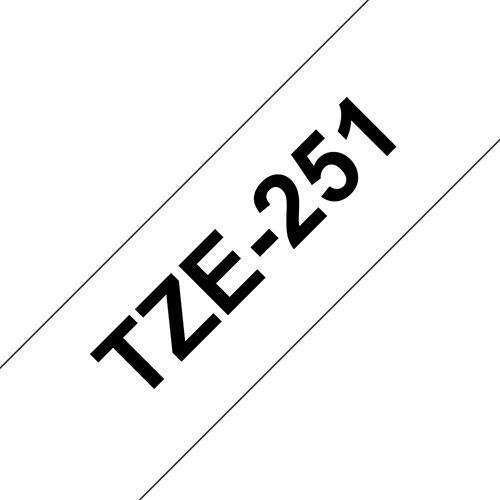 Compatible Brother TZE251 Black on White Label Tape 24mm x 8m Pack of 5 Compatible Brother TZE251 Black on White Label Tape 24mm x 8m Pack of 5