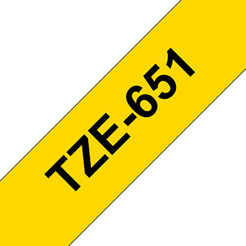 Compatible Brother TZE651 Black on Yellow Label Tape 24mm x 8m Pack of 5 Compatible Brother TZE651 Black on Yellow Label Tape 24mm x 8m Pack of 5