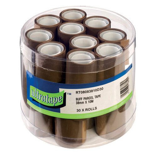 Tape 38mmx10m 30 Rolls Ultra Label Buff Pack of 30 RT08083810/30 Tape 38mmx10m 30 Rolls Ultra Label Buff Pack of 30 RT08083810/30