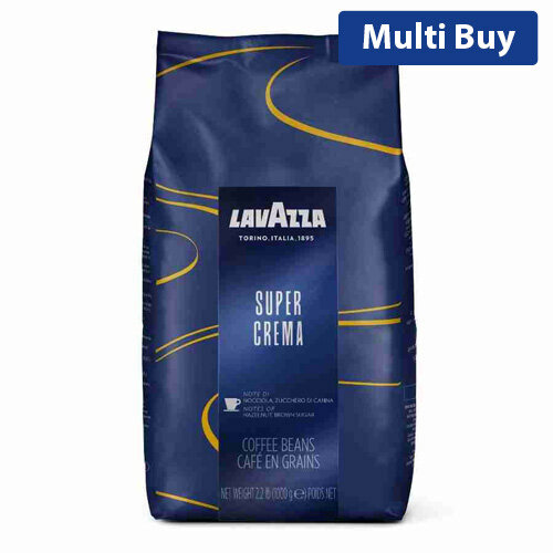Lavazza Super Crema Coffee Beans - 1kg Bag, Creamy and Aromatic