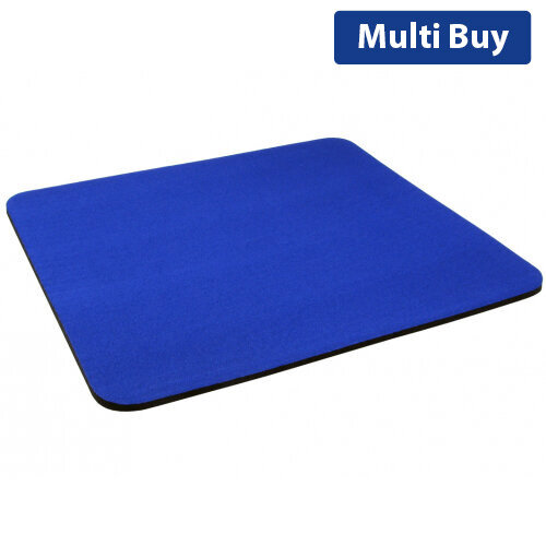 Cables Direct Dark Blue Mouse Mat - 6mm Thick, Cloth & Rubber, Comfortable Surface