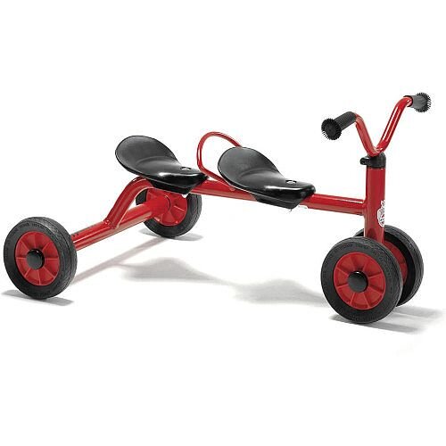 Winther Two Seater Trundle Bike Red Suitable for Ages 10 Months + Winther Two Seater Trundle Bike Red Suitable for Ages 10 Months +