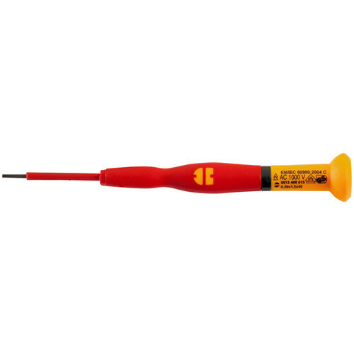 Wurth VDE Precision Screwdriver, Flat Slotted - SCRDRIV-VDE-SL-0,5X3,0X75 Ref. 0613486030 Wurth VDE Precision Screwdriver, Flat Slotted - SCRDRIV-VDE-SL-0,5X3,0X75 Ref. 0613486030