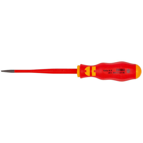 Wurth VDE Screwdriver, Flat Slotted, ultra slim - SCRDRIV-VDE-SL-SLIM-0,6X3,5X100MM Ref. 061363135 Wurth VDE Screwdriver, Flat Slotted, ultra slim - SCRDRIV-VDE-SL-SLIM-0,6X3,5X100MM Ref. 061363135