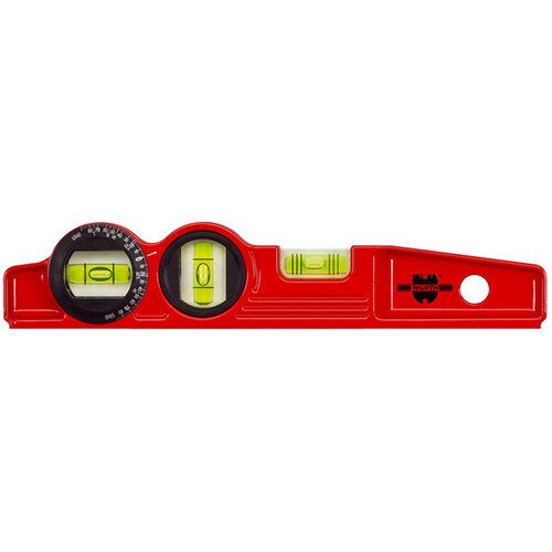 Wurth Light Metal Spirit Level - LEVL-LMET-LMET-DIECAST-V-NUT-L25CM Ref. 0714644125 Wurth Light Metal Spirit Level - LEVL-LMET-LMET-DIECAST-V-NUT-L25CM Ref. 0714644125
