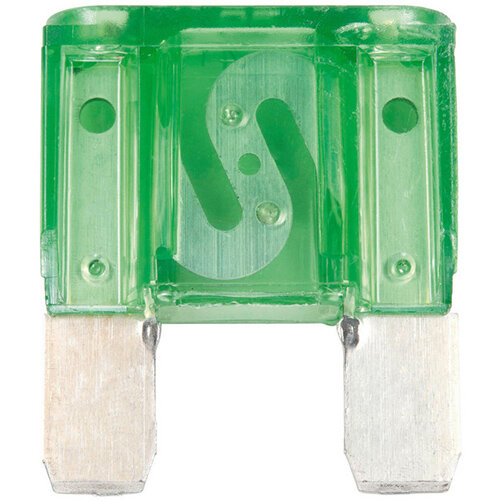 Wurth Flat Blade Fuse MAXI Silver - FLBLDEFSE-MAXI-SILVER-GREEN-30A Ref. 073130130 PACK OF 10 Wurth Flat Blade Fuse MAXI Silver - FLBLDEFSE-MAXI-SILVER-GREEN-30A Ref. 073130130 PACK OF 10